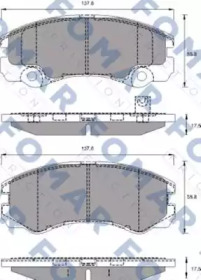 FOMAR FRICTION fo684381 -  Комплект тормозных колодок, дисковый тормоз